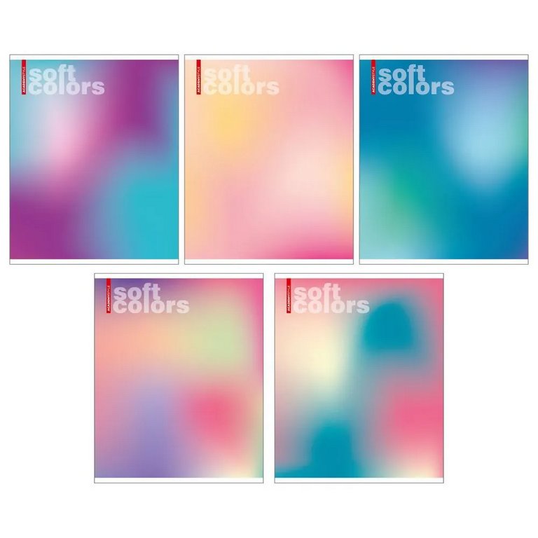 Тетрадь 48 лист кл. А5 на скрепке "Мягкий градиент"