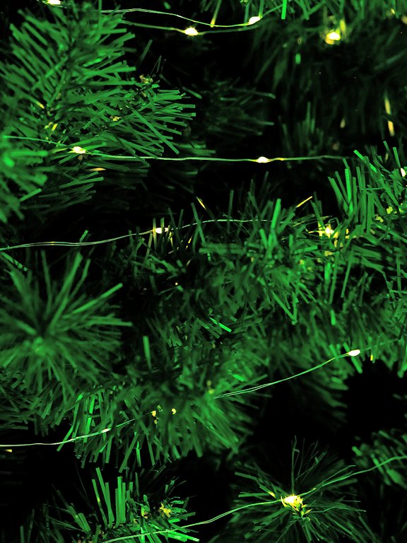 Гирлянда комнатная Нить  "Роса" .10м, 100 теплых ламп, 8 реж., от USB 5V, пульт