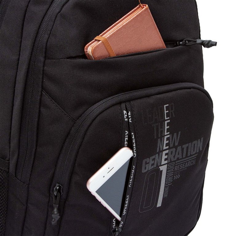 Рюкзак молодежный мужской Grizzly 47*32*17 см., черный