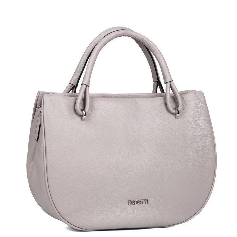 Сумка женская FABRETTI 34х24х13 см, нат. кожа, серый