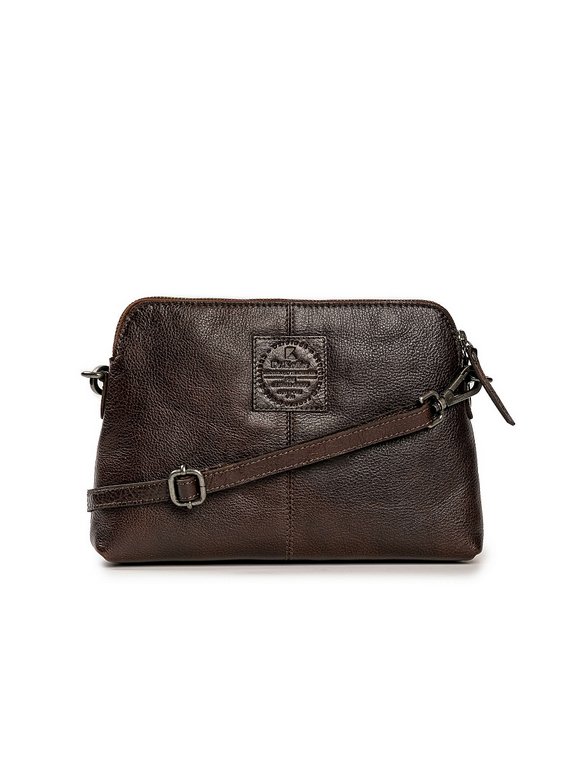 Сумка женская Dr.Koffer 27х19х6см см, нат.кожа коричневая