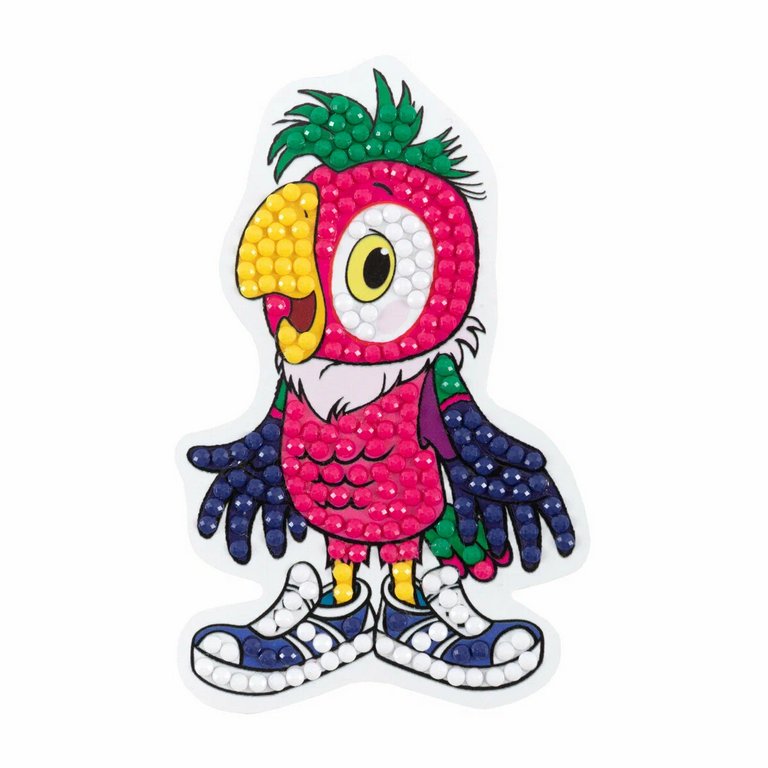 Набор для изготовления магнитов с алмазной мозаикой "Попугай Кеша" 6х10 см ФРЕЯ