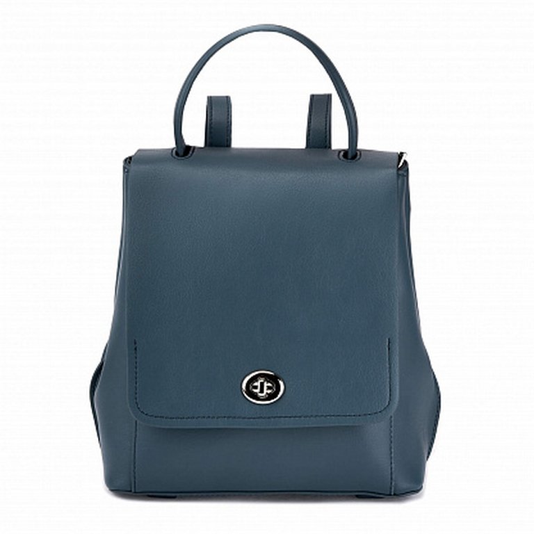 Рюкзак женский Jane's Story 22х24х13см, нат. кожа, синий