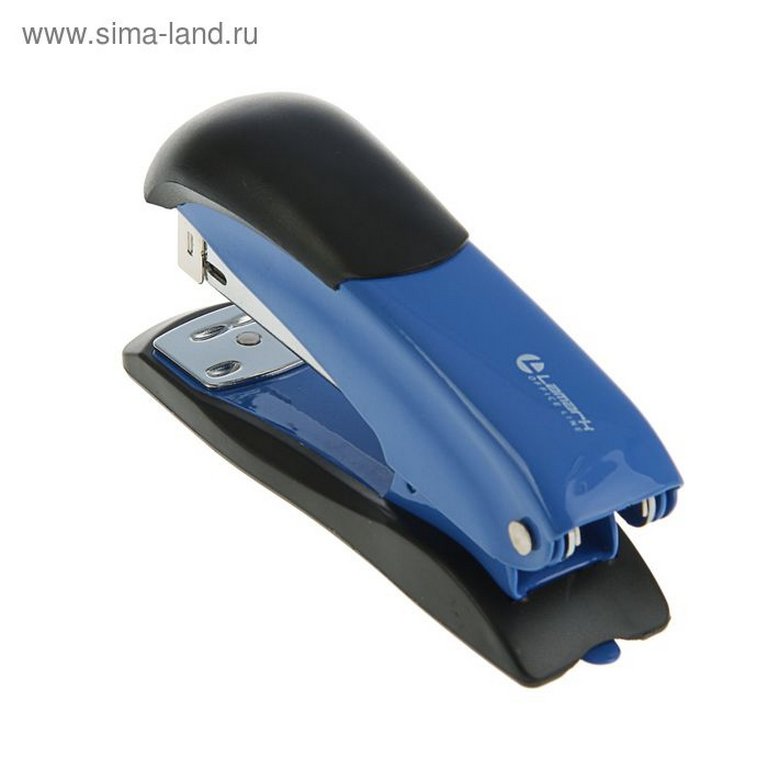 Степлер 24/6 до 20л металлический, Lamark Ulrich, синий с антистеплером