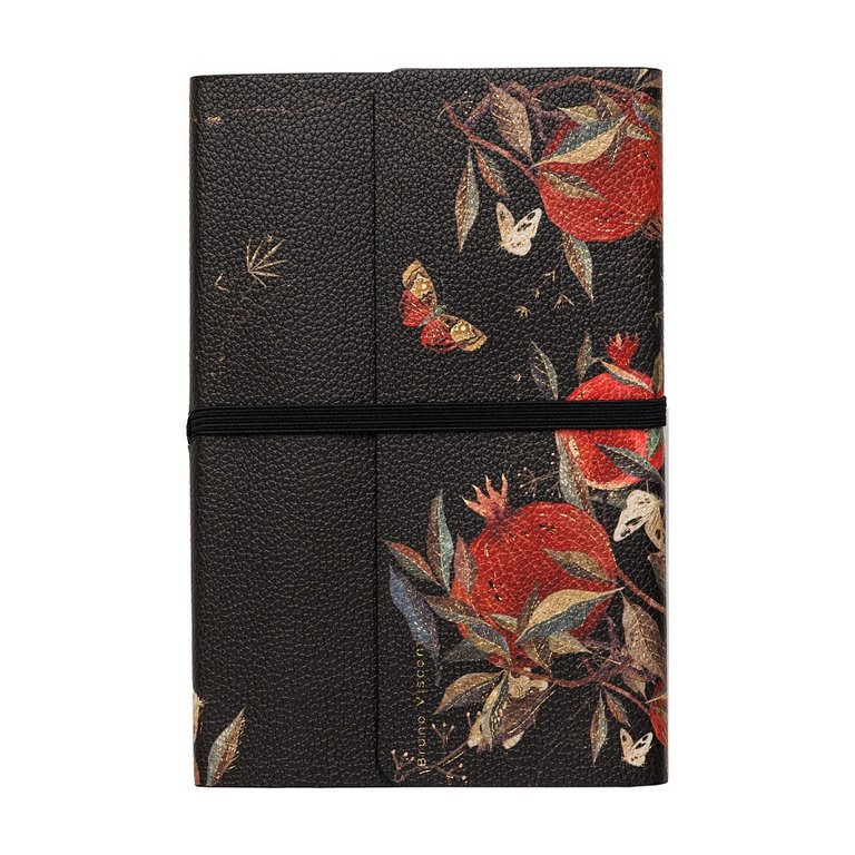 Ежедневник без дат 123*180 мм Bruno Visconti "Flora. Гранат" гибк. обл., иск. кожа на резинке
