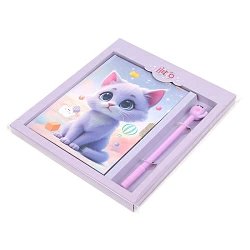 Набор подарочный 2в1 "Милый котенок" (блокнот 50л с замком, ручка) 13,5*18 см