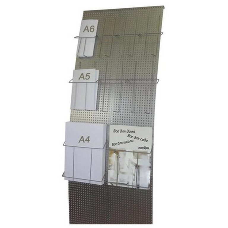 Стойка напольная для рекламных материалов,160х45,5х36 см, сталь, серый, ПАРУС 2