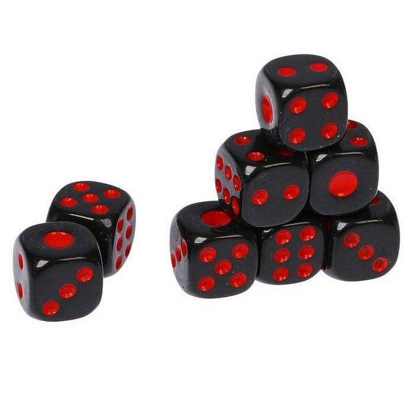 Кости игральные 1.4*1.4 см черные