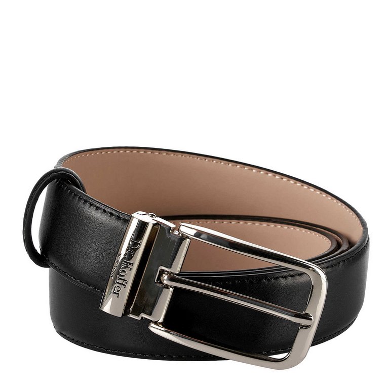 Ремень Dr.Koffer мужской нат. кожа, черный