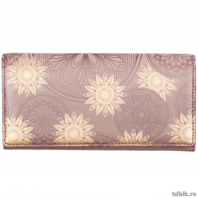 Портмоне D.Morelli женское "Нотр-Дам" с отделениями для карт, нат.кожа, бежевое