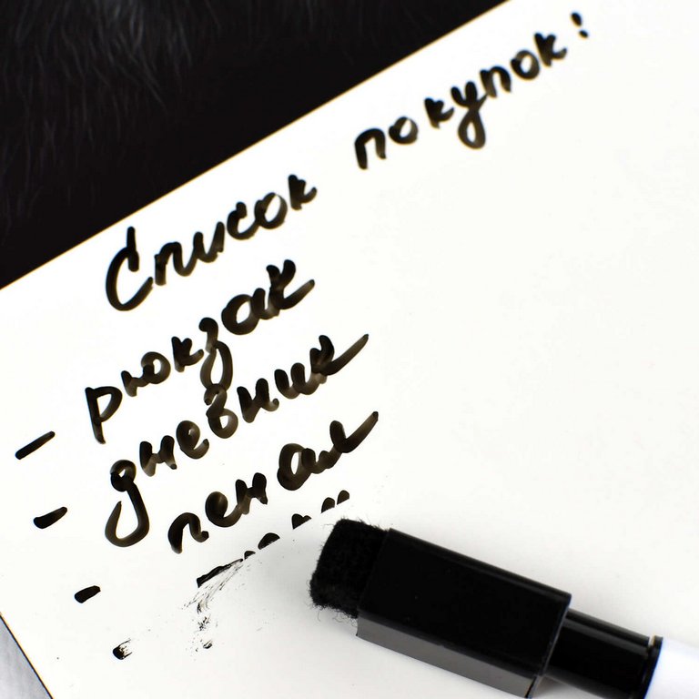 Доска магнитная 224*260 мм маркерная "Котенок в наушниках" Феникс+ (1 маркер в наборе)