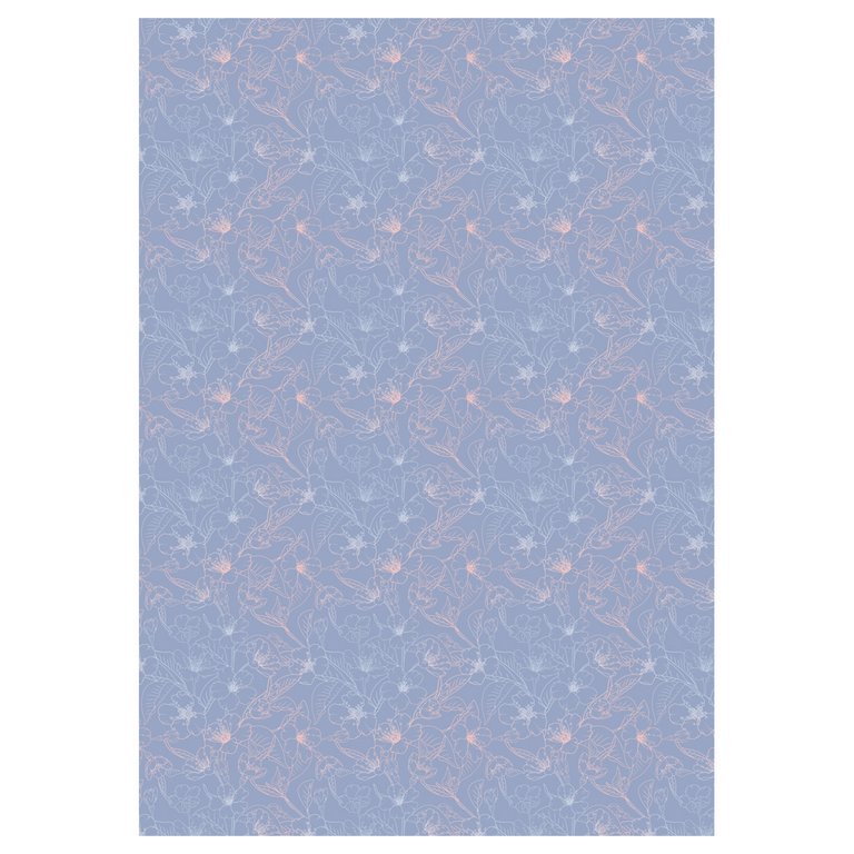 Бумага упаковочная 70*100см  в рулоне (ассорти) "Grace twigs" MESHU