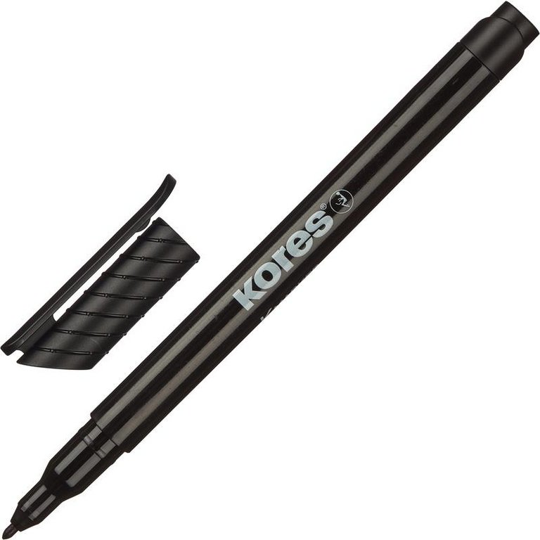 Маркер перманентный  1,0 мм Kores круглый черный