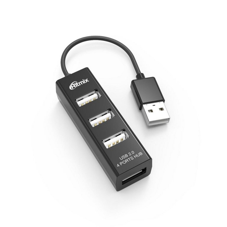 Разветвитель USB Ritmix CR-2402 black 4 порта