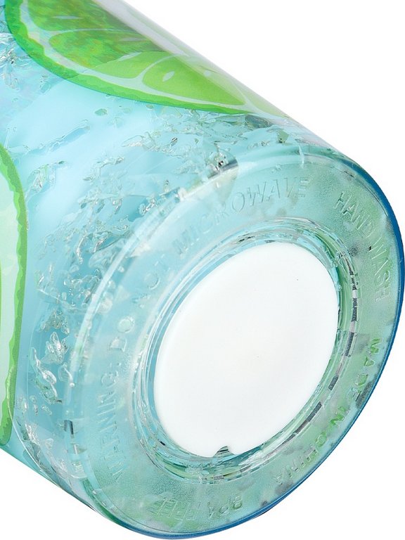 Стакан с трубочкой и крышкой 450мл "Вкус лета"