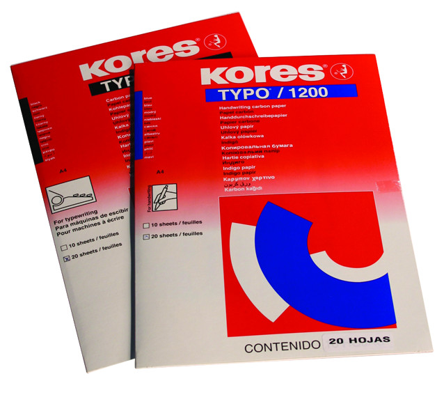 Копирка 20 лист. синяя  А4 Корэз