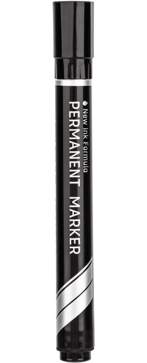 Маркер перманентный  5-1,5 мм Deli "Think" скошенный, черный