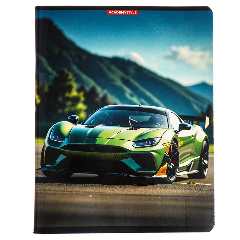 Тетрадь 96 лист кл. А5 на скрепке "Гоночные машины"