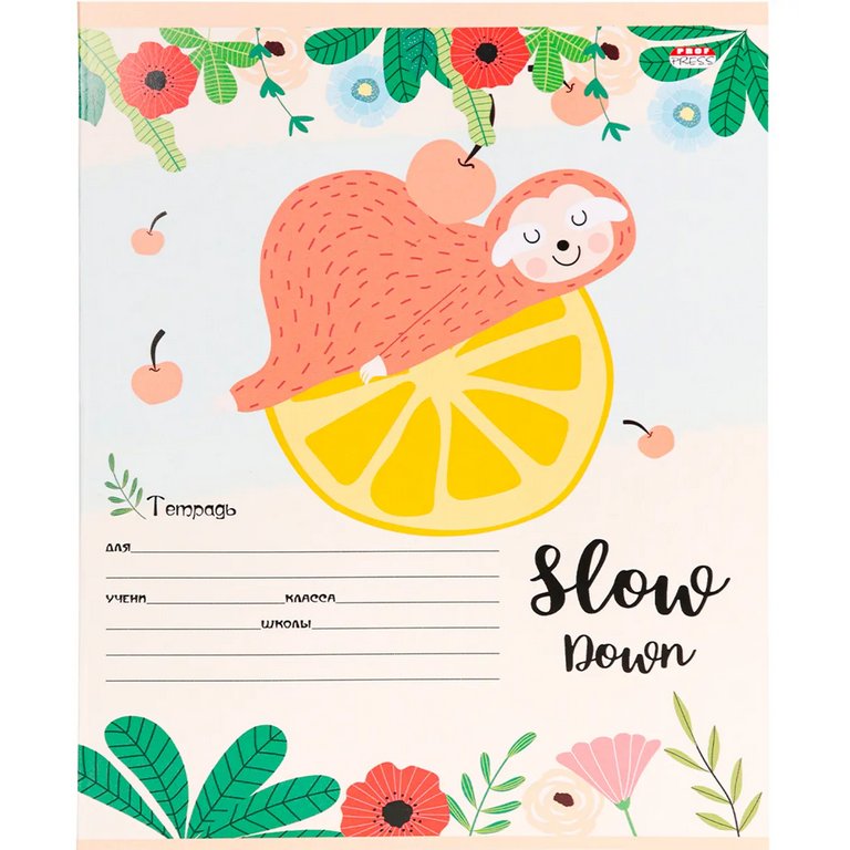 Тетрадь 12 лист кл. А5 "СОННЫЕ ЛЕНИВЦЫ"