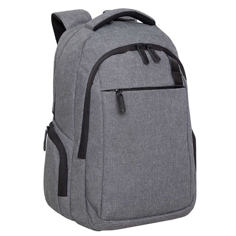 Рюкзак молодежный мужской Grizzly 46*31*18 см., серый/черный