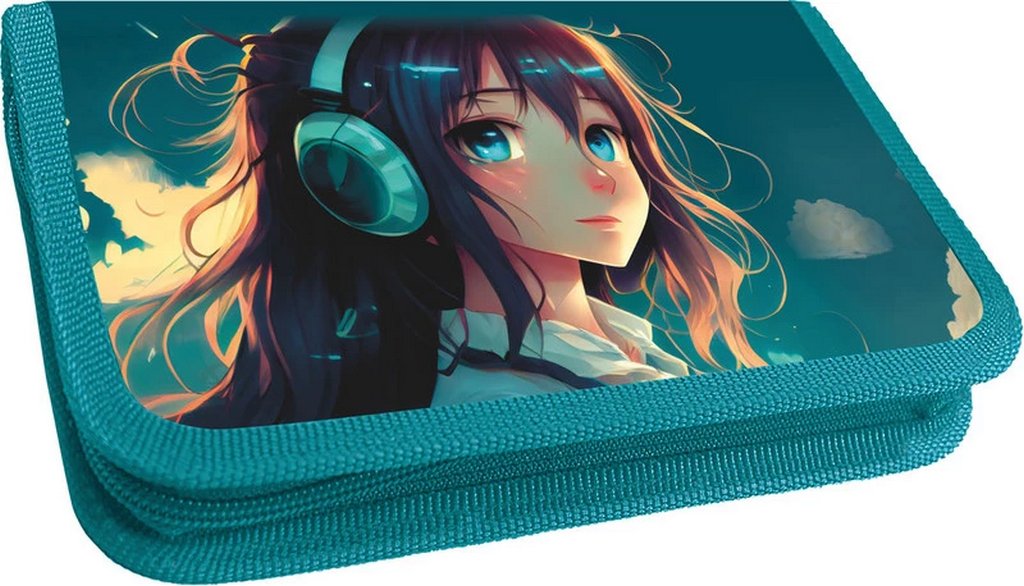 Пенал 1 отд. для девочки Lamark "Тишина" 205*115*30 мм (ламинир. картон soft touch)