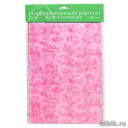 Набор цв. картона гофрированного А4 4 лист 4 цв. "Креативный"