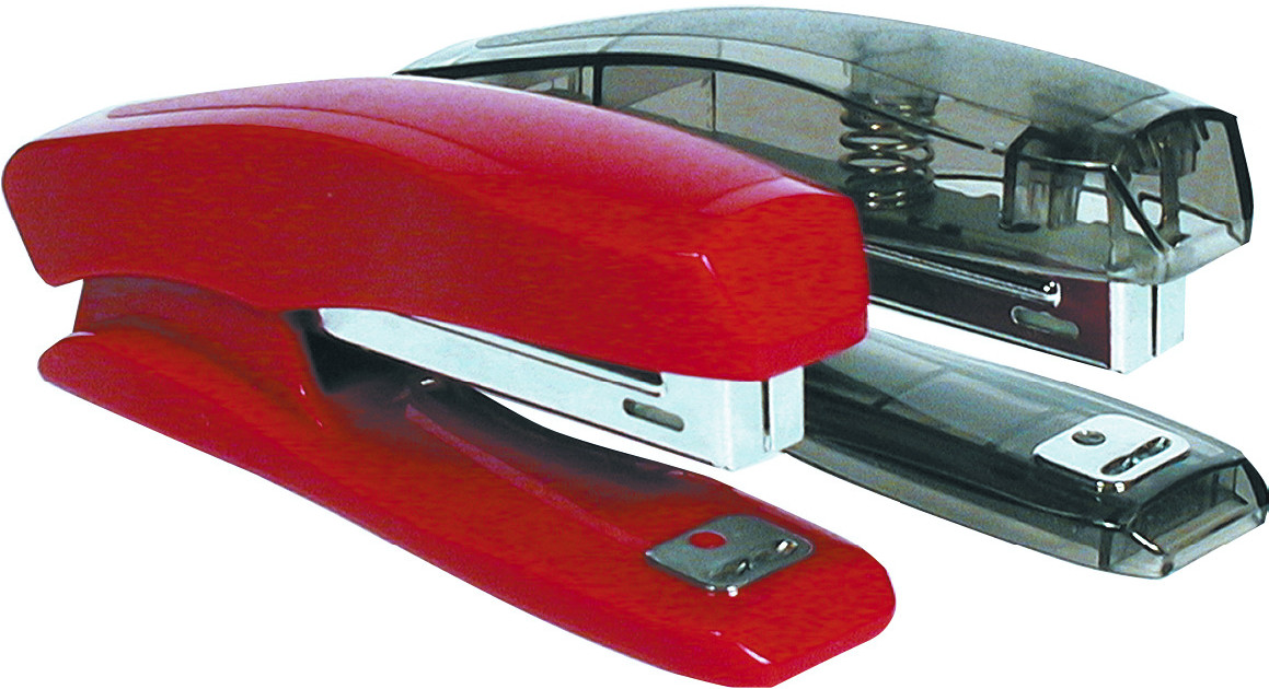 Степлер № 10 до 15л Erich Krause Elegance ассорти полупрозрачный с антистеплером (глубина 50мм)