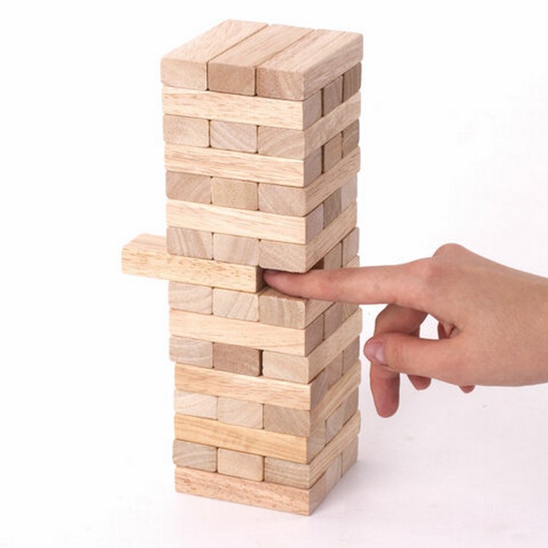 Игра  "Башня" 48 деревянных блоков ЗОЛОТАЯ СКАЗКА