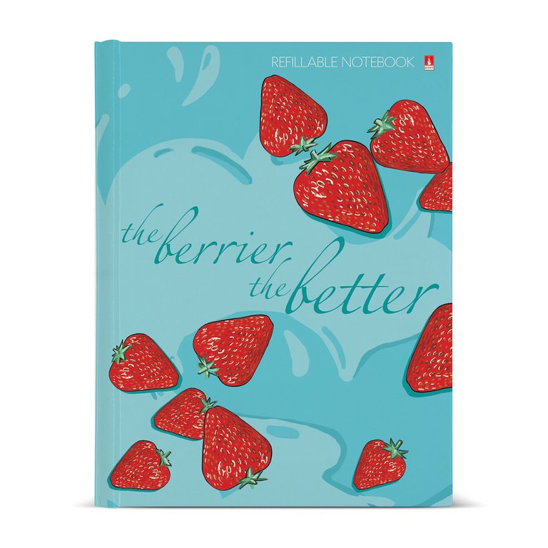Тетрадь 80 лист кл. А5 на кольцах со сменным блоком "Клубника в сливках"