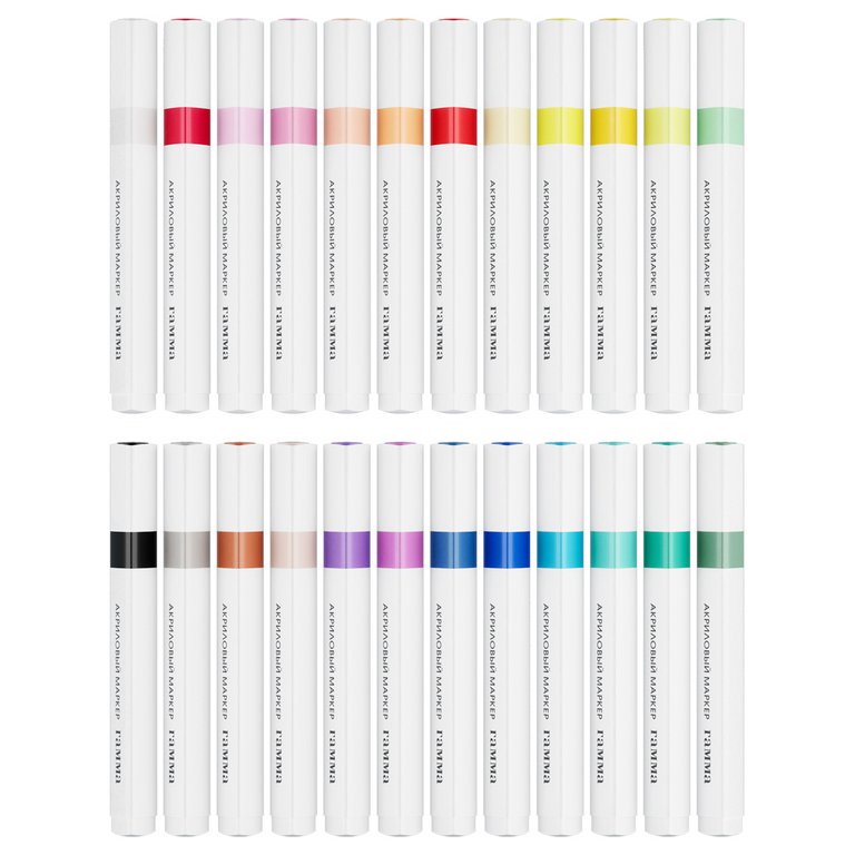 Набор маркеров акриловых 24 цв. Гамма "Классические" трёхгранные