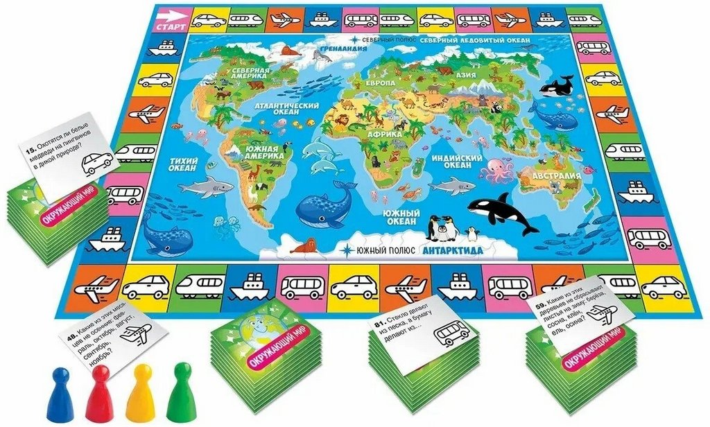 Игра настольная  Викторина .5-7лет Скоро в школу "Окружающий мир"