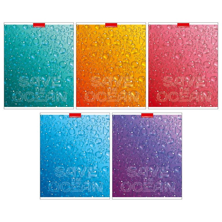 Тетрадь 48 лист кл. А5 на скрепке "Капли"