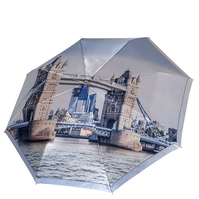 Зонт женский суперавтомат Fabretti, облегченный, 3 сложения, сатин,