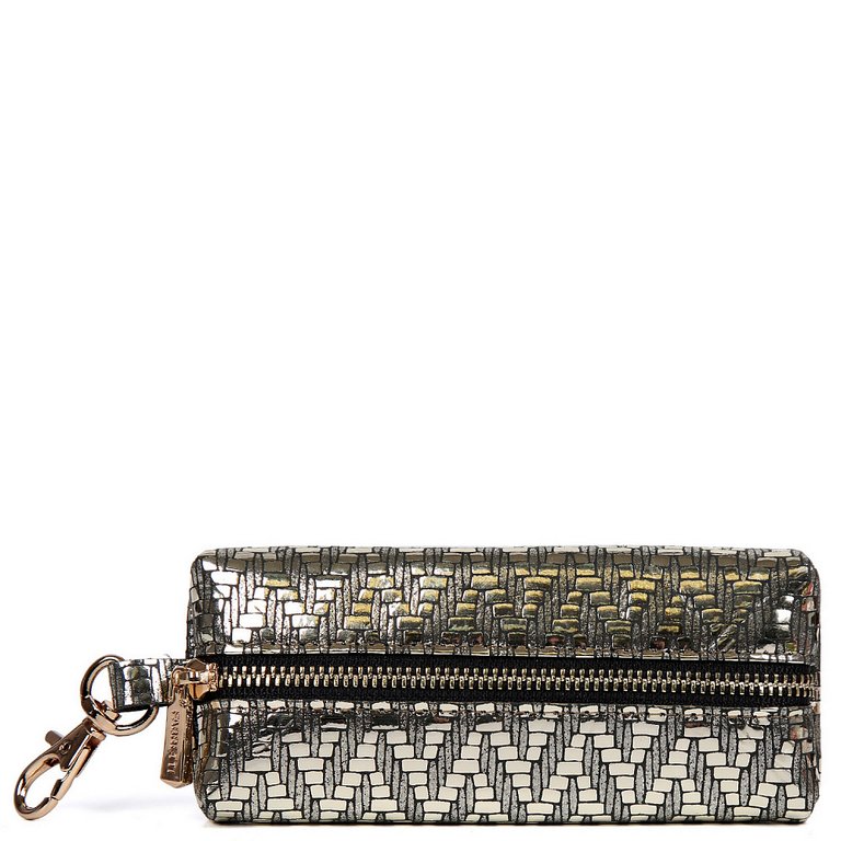 Футляр для ключей FABRETTI нат. кожа, 13*2,5*5,5см, золотой