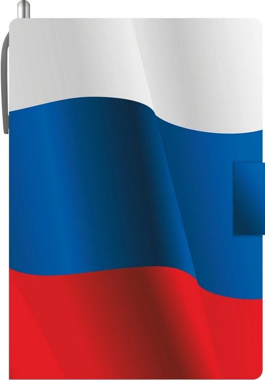 Блокнот А6  50л., 105*150 мм, LAMARK +ручка, "Триколор", вн.блок на спирали