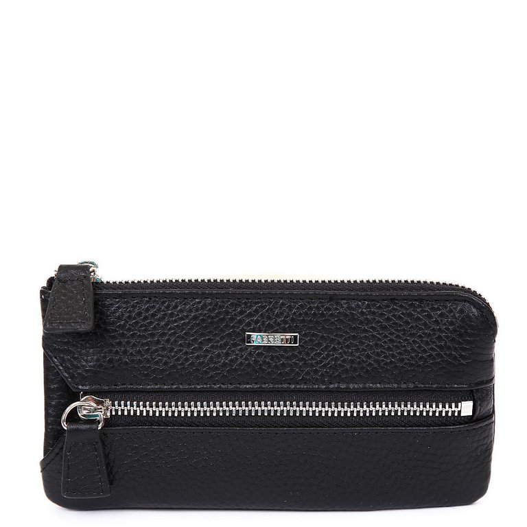 Футляр для ключей FABRETTI нат. кожа, 15*8*2см, черный