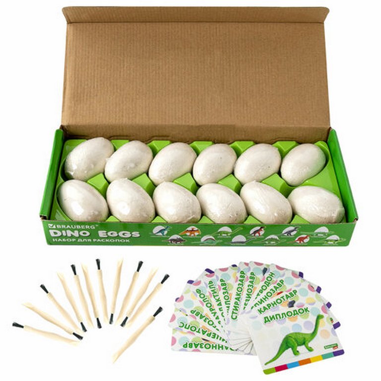 Раскопки "Динозавры" набор 12 видов BRAUBERG KIDS