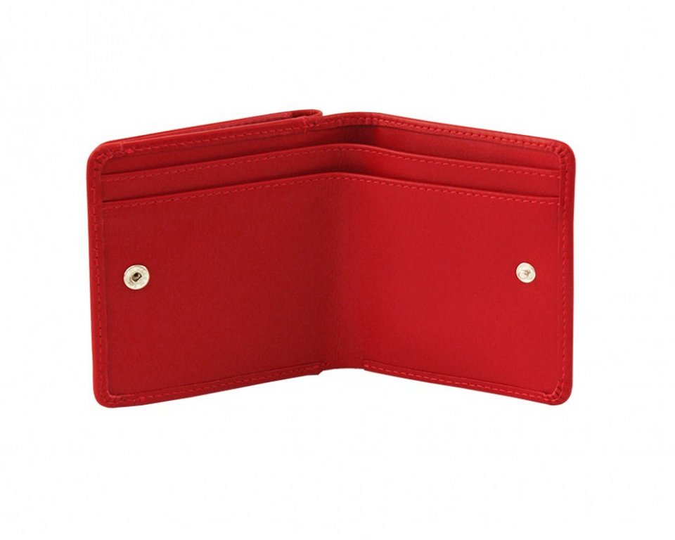 Портмоне D.Morelli женское "Энжи" мини, нат.кожа, красное