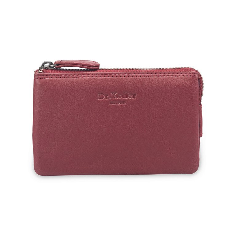Футляр для ключей Dr.Koffer 8*13см, бордовый