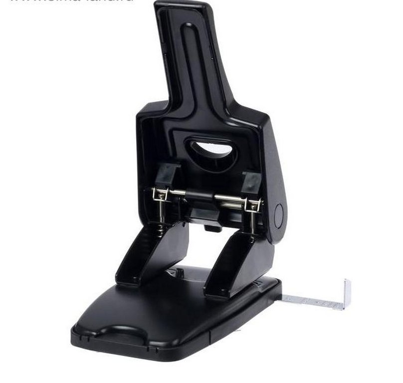 Дырокол до 65л пластик, deVENTE, с линейкой цв.черный