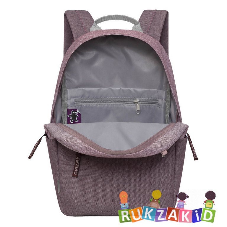 Рюкзак молодежный женский Grizzly 24*38*12 см. пурпурный