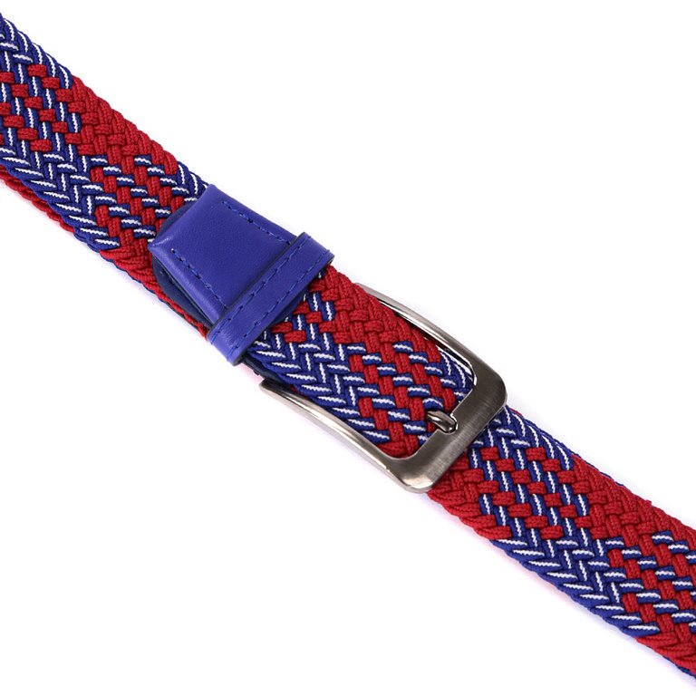 Ремень FABRETTI универсальный, полиэстер размер 125, синий/красный