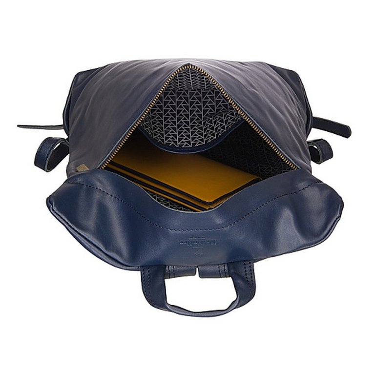 Рюкзак женский Dr.Koffer 32X38X15 см, нат.кожа, синий