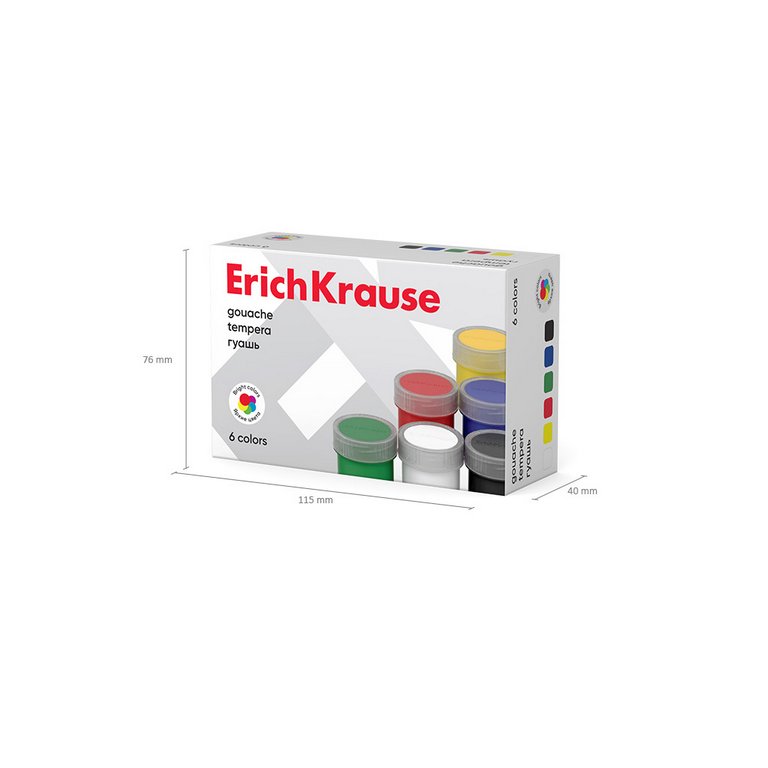 Гуашь  6 цв. по 17 мл ErichKrause