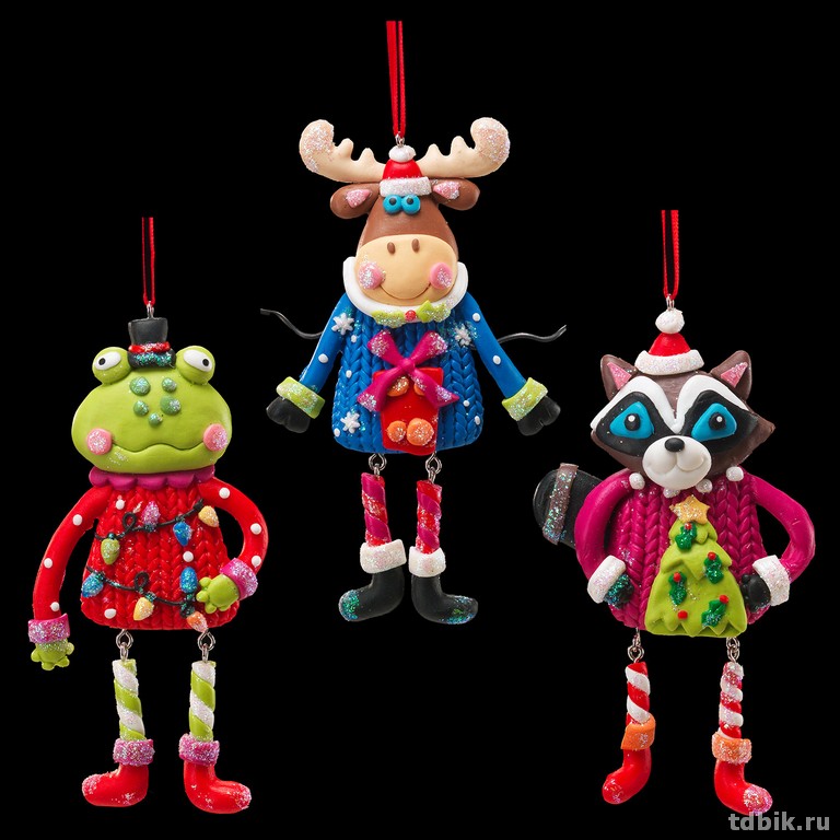 Украшение елочное из полирезины "Праздник в лесу" 12,5см