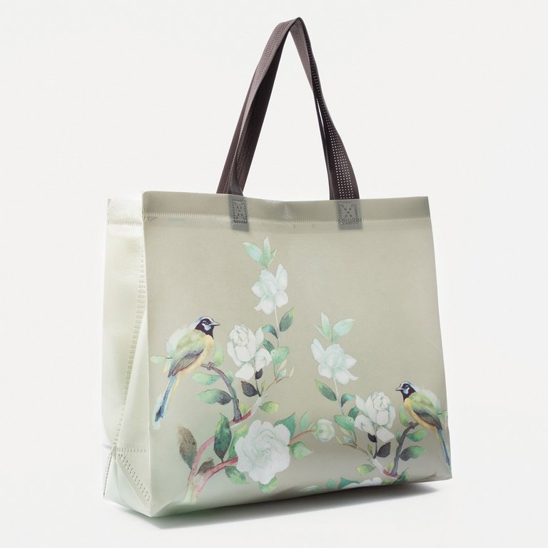 Сумка-шоппер 32х10х27 см нетканый материал, зелёная