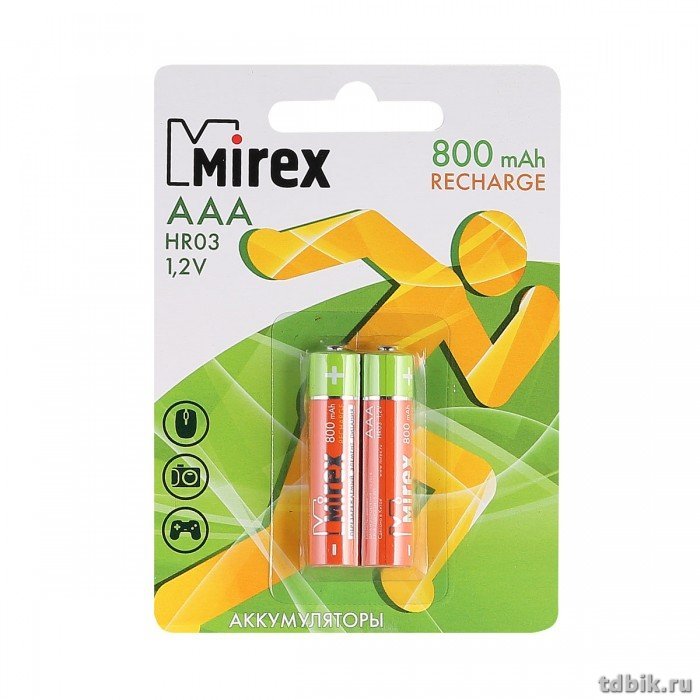 Аккумулятор R03 AAА Mirex 800m/h