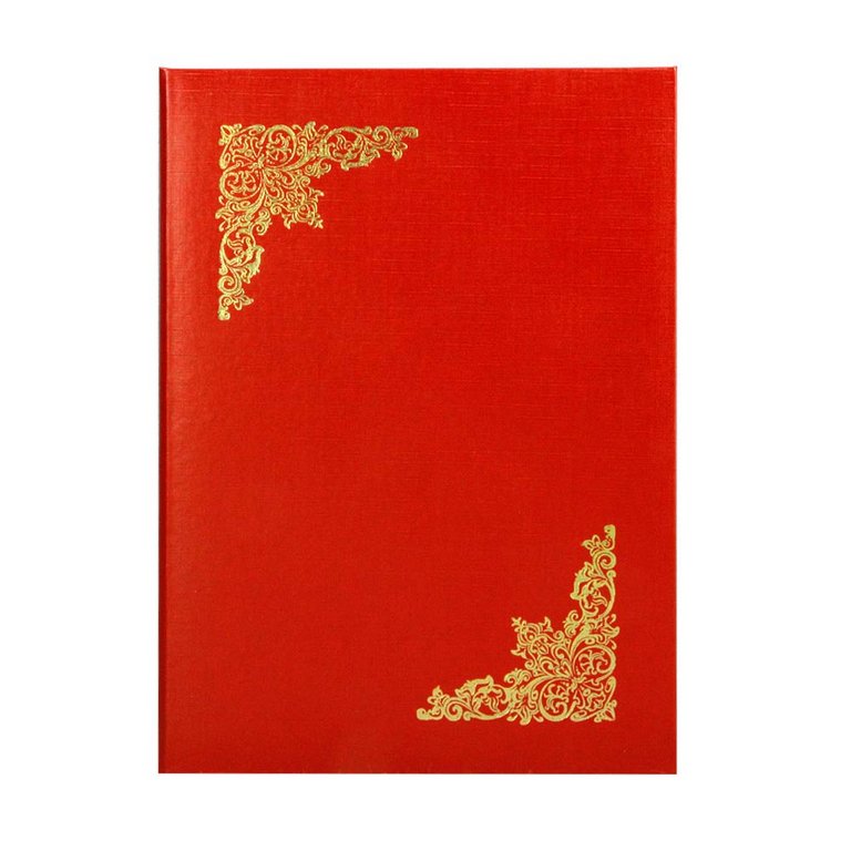 Папка адресная с тиснеными уголками обложка бумвинил, цвет бордо