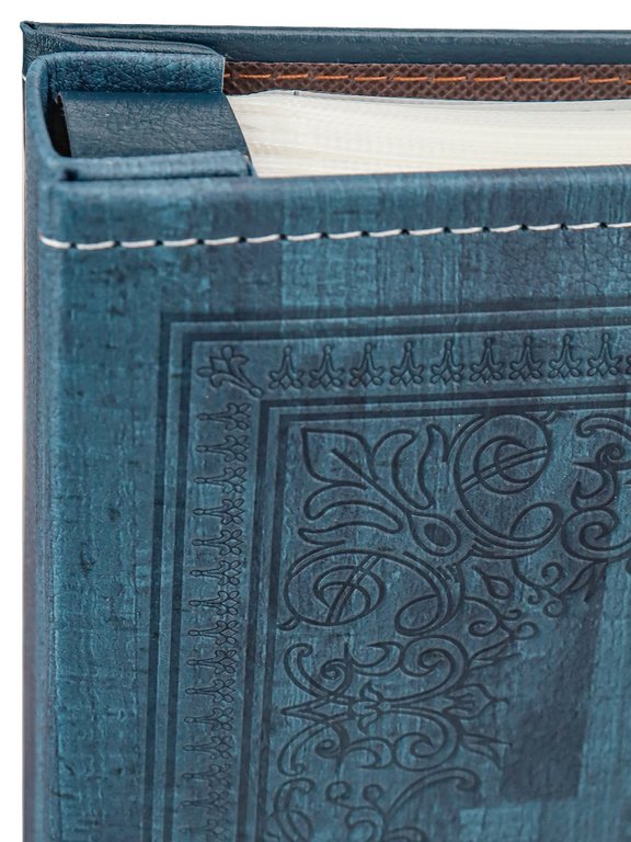 Фотоальбом 500 фото 10*15см "История" MILAND темно-синий, обложка под кожу, в коробке