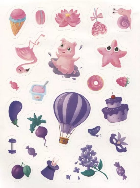 Набор наклеек 100 шт "Цвета" ПРОФ-пресс